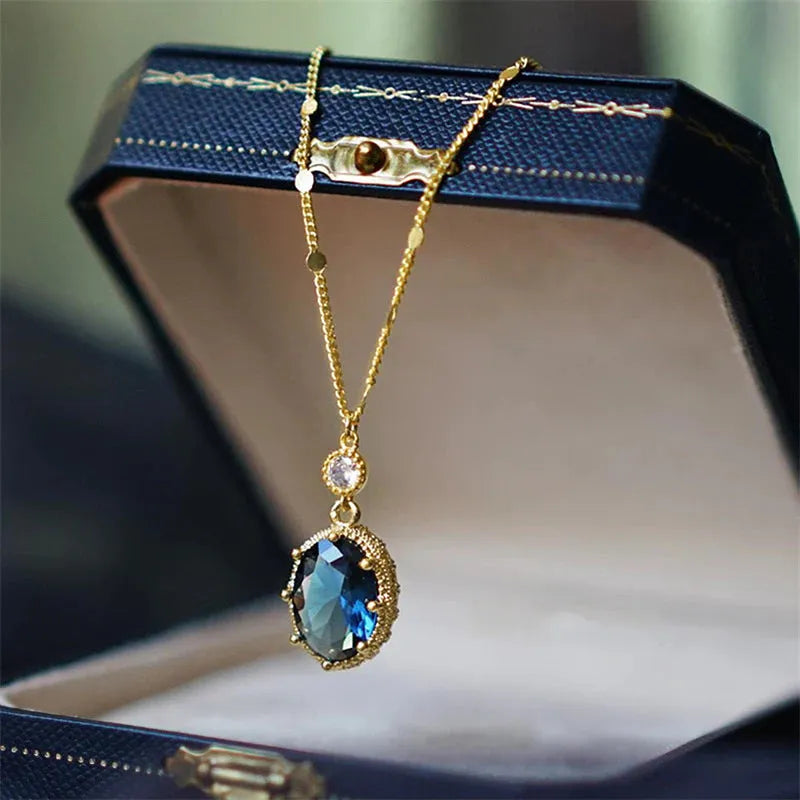Geometric copper necklace with gold electroplated finish and angular design