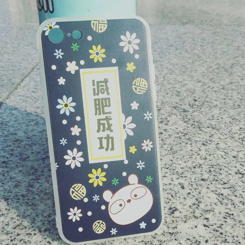 Custom transparent ice cream pattern silicone phone case for compatible iPhone models.