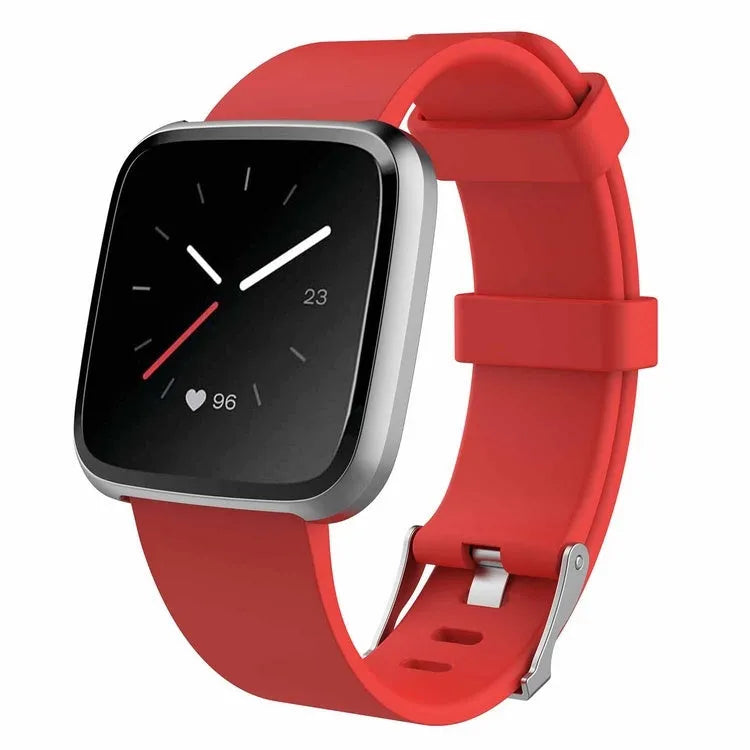 Fitbit Versa Lite replacement watch strap in multiple colours showing large and small size options.