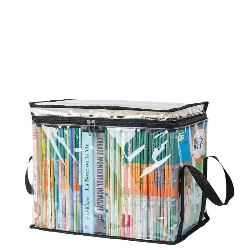 Large foldable PVC water buggy bag in black or white, showing transparent panels and 38cm size.