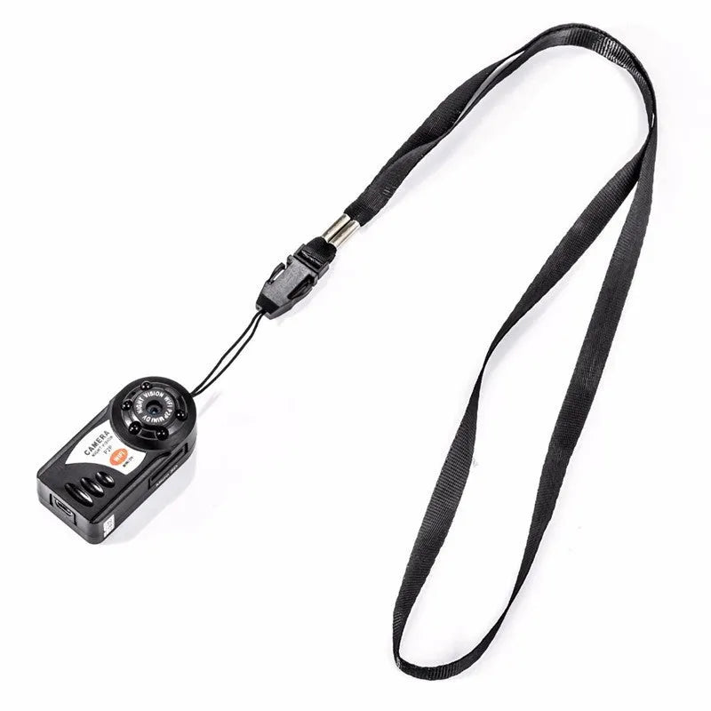 Black wireless Wi-Fi security camera with LCD screen and optical zoom lens