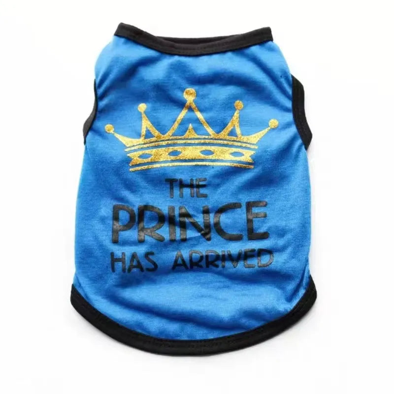 Cotton puppy vest for spring and summer wear in various colours and sizes