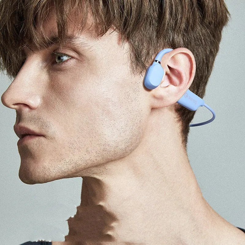 Bone conduction Bluetooth sports headphones in neckband design with six colour options