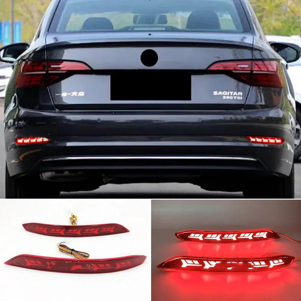 Volkswagen Sagitar water flow bumper light with scan flowing water LED steering brake effects