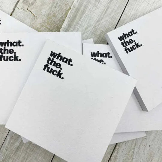 Square 7.5cm funny English sticky note pad with adhesive backing