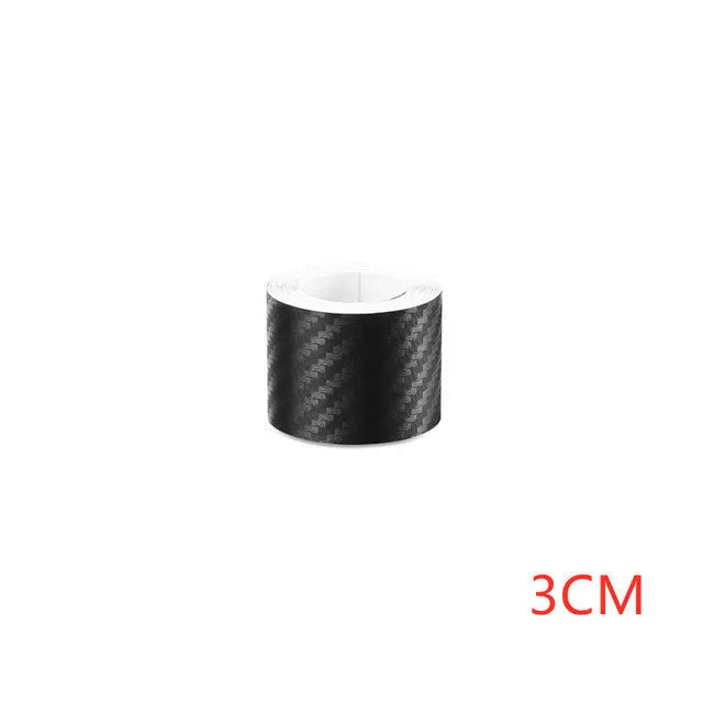 Matte black 3D carbon fibre adhesive roll for car door sill and bumper protection
