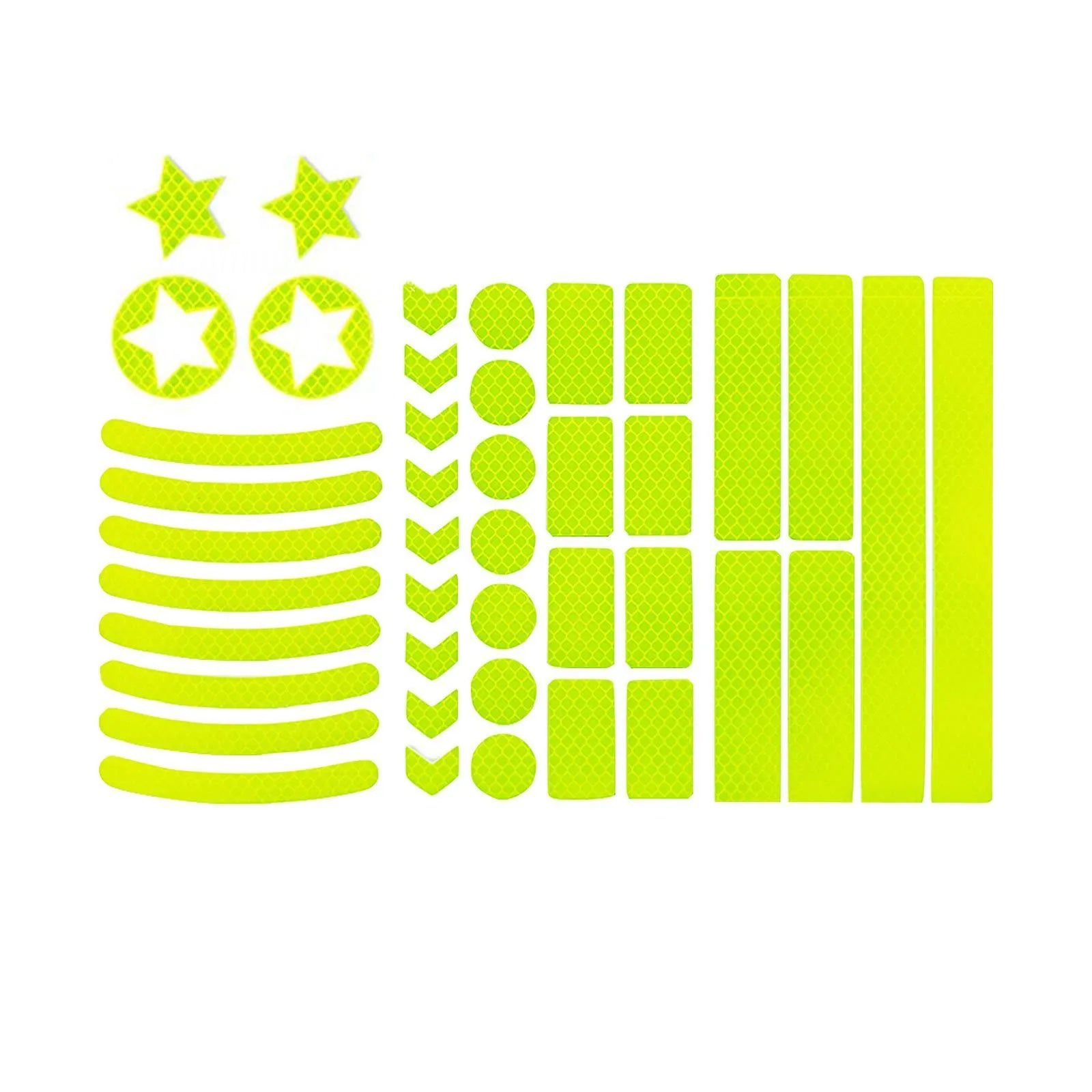 Bicycle reflective safety tape showing geometric grid pattern in multiple colour options