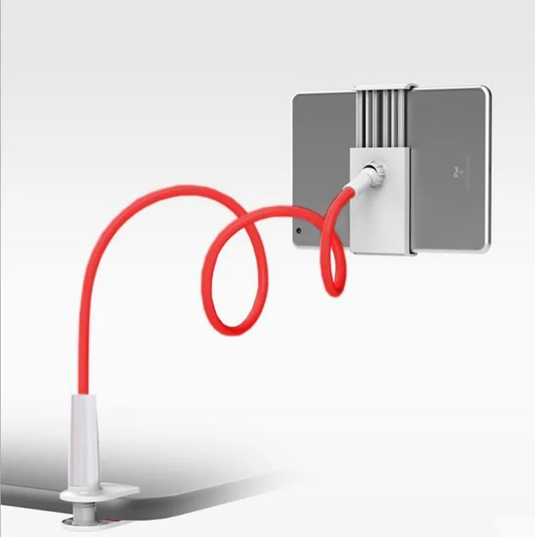 Bedside oversize flat panel phone handset with long flexible arm in various colour options