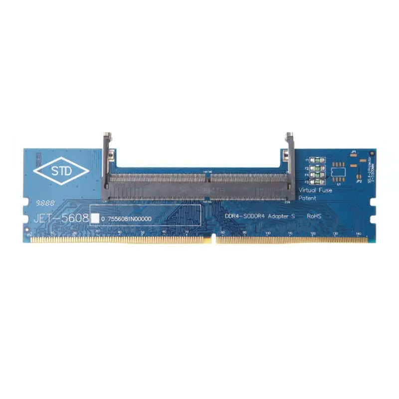 DDR4 laptop to desktop memory adapter card that converts SODIMM modules for desktop motherboard DIMM slots