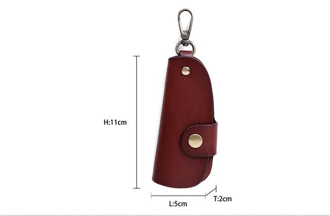Genuine leather handmade car key storage case in four colour options