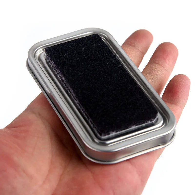 Rectangular rubber stamp ink pad in five colour options with quick-drying oily ink