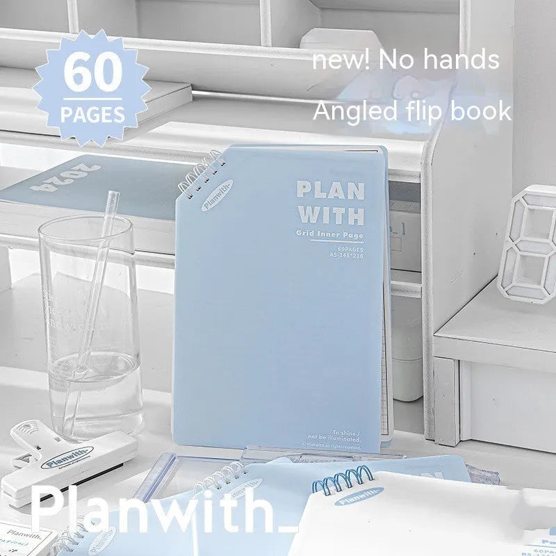 Oblique angle book artsy ins style salt series notebook with 60 sheets in A5 or B5 size with cover options