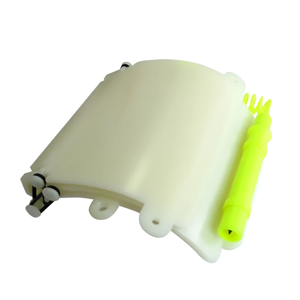 White luminous dive slate wristboard for underwater communication with pencil and spare O-ring seal