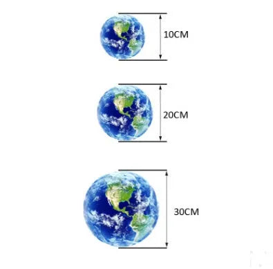 Glow in the dark 3D Earth wall sticker showing luminous planet decoration on wall