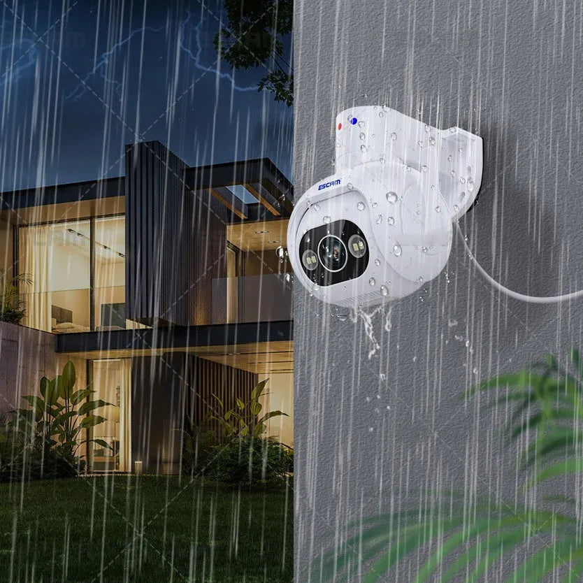 4MP smart colour night vision security camera with IP66 rating for wall mounting outdoors or indoors.