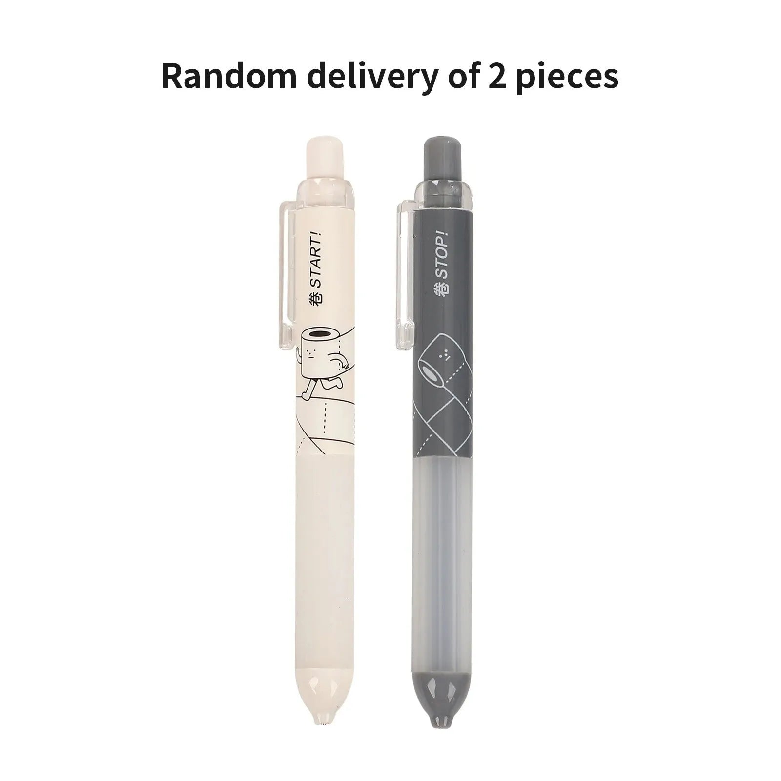 Minimalist 0.5mm automatic pencil with cloud grip design in black and white colour options