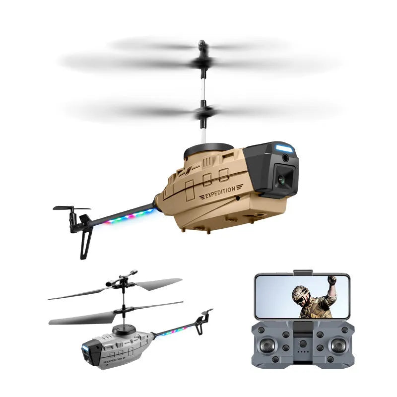 Heifeng reconnaissance UAV plastic helicopter with obstacle avoidance and gesture control under 30cm size
