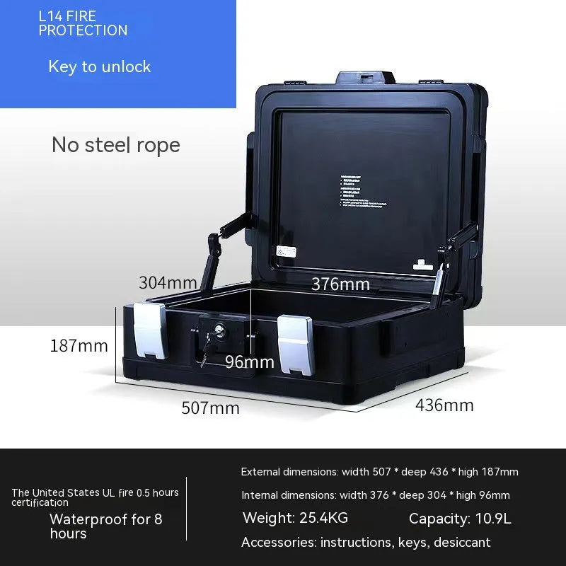 L12 Mechanical 6500G portable small password safe with combination lock and key