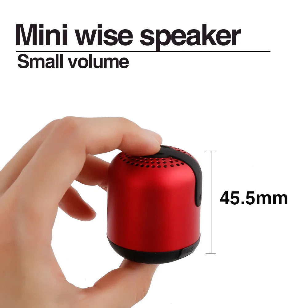 Hieha XQ11 cylindrical metal Bluetooth speaker in black, gold, pink, red or silver colour.