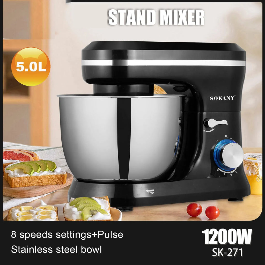 Chef's Cream Blender Stand Mixer Egg Beater 3 speed 501-1000W black desktop