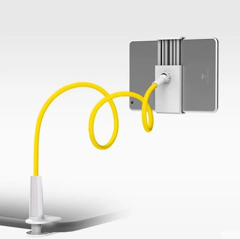 Bedside oversize flat panel phone handset with long flexible arm in various colour options