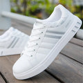 Men's sports shoes in black, grey, and white colours showing size options from UK 39 to 44