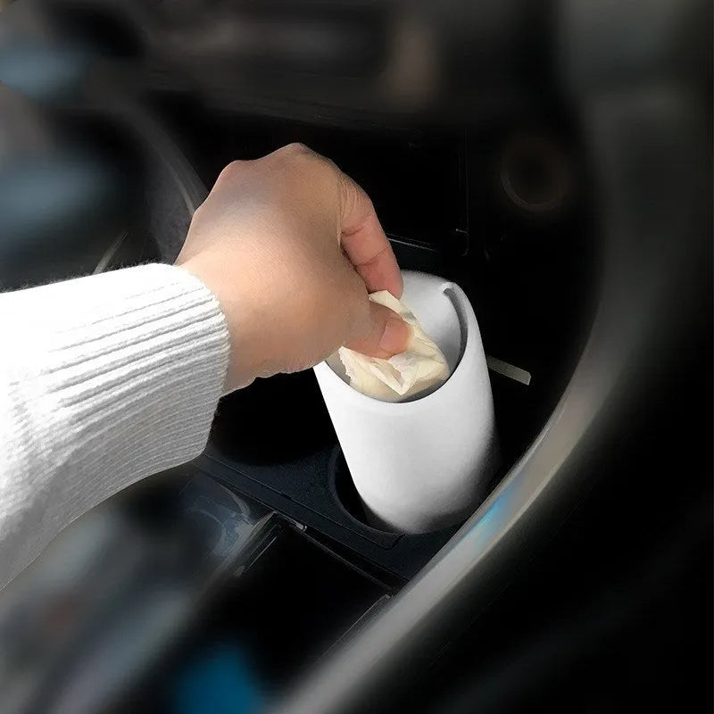 3R silicone car trash can in black 71mm diameter compact vehicle bin