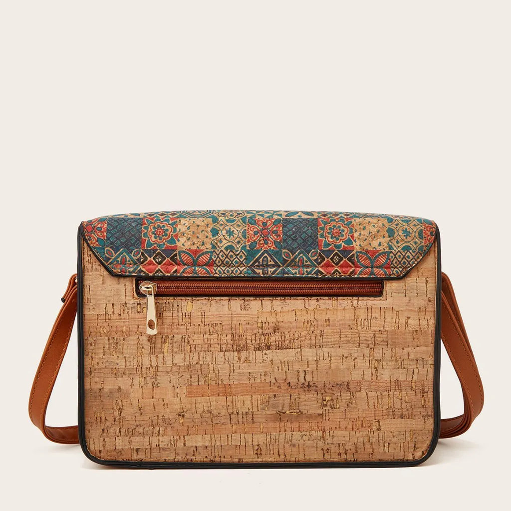 Women's printed PU crossbody bag with single shoulder strap in green colour option