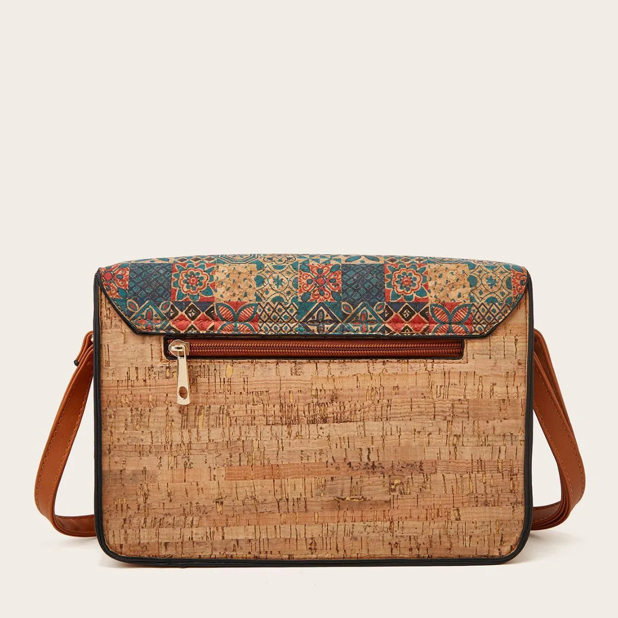 Women's printed PU crossbody bag with single shoulder strap in green colour option