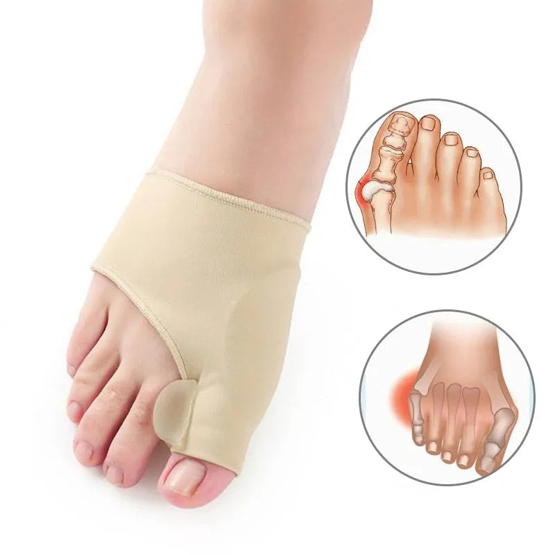 Corrective toe socks with silicone gel bunion pad in three sizes S M L