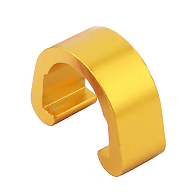 Small aluminium alloy C-shaped buckle in multiple colours for fishing tackle repair.