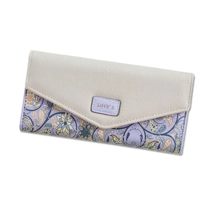 PU leather three-fold student wallet with a buckle closure shown in one of five colours