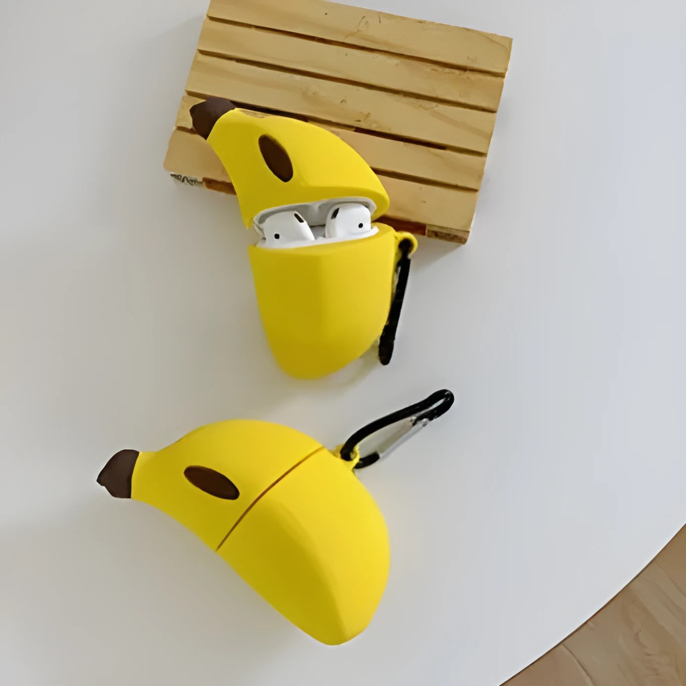 Yellow silicone protective case cover for Apple AirPods Pro and AirPods 3 wireless earbuds