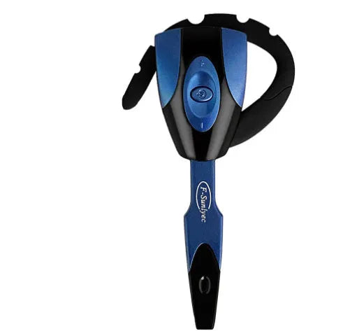 Single-ear business Bluetooth headset in black hanging ear design with microphone