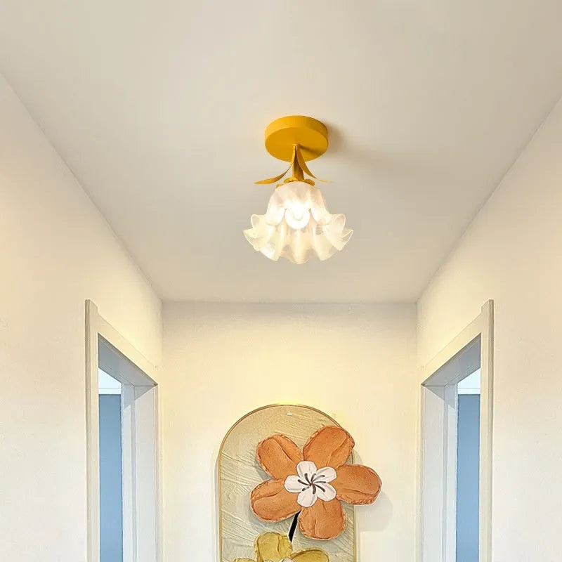 Cream coloured modern LED corridor aisle light with three-colour changing and dimming controls.