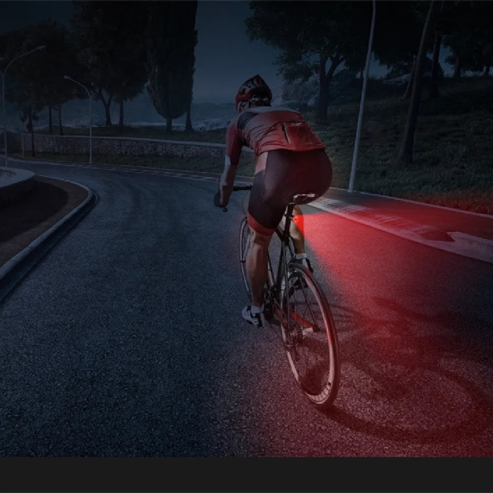 Black aluminium smart brake sensing USB charging taillight for bicycles and motorcycles