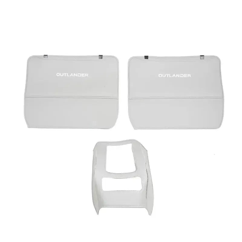 Mitsubishi Outlander leather anti-kick pad set of 3 pieces for seat armrest and console protection