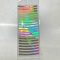 20PCs car wheel hub reflective sticker set showing arc pattern design on PVC material