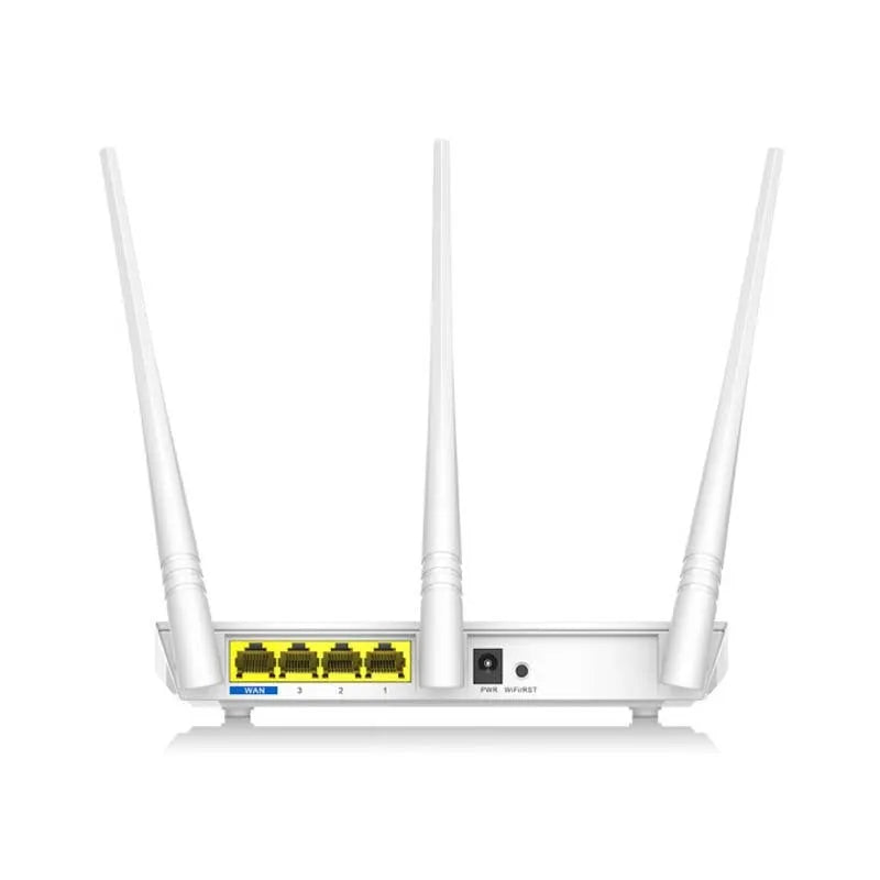 White coloured wireless router with US design style for dual-band home networking.