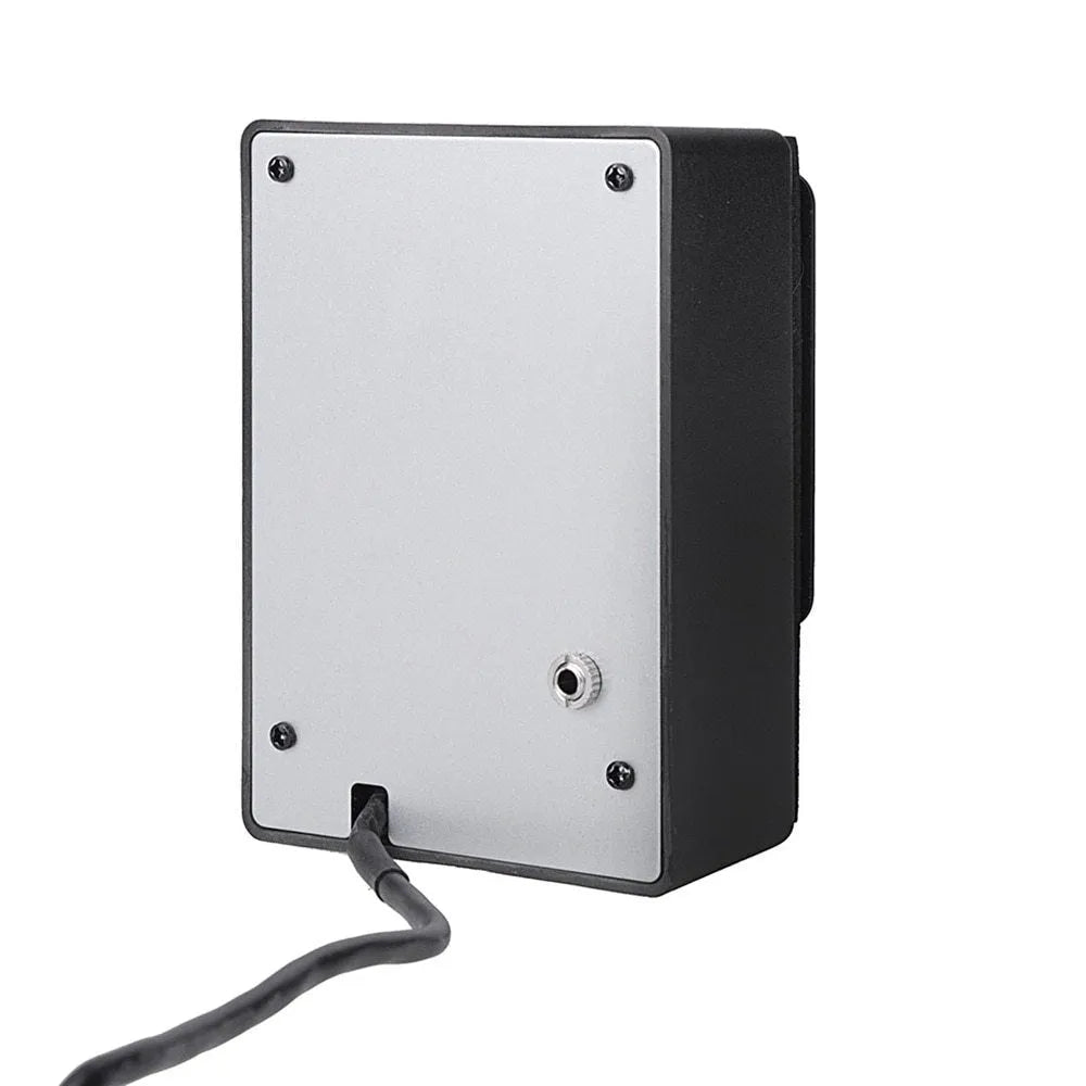 Black Cherub GT-6 acoustic guitar soundhole pickup with EQ knobs and effects controls.