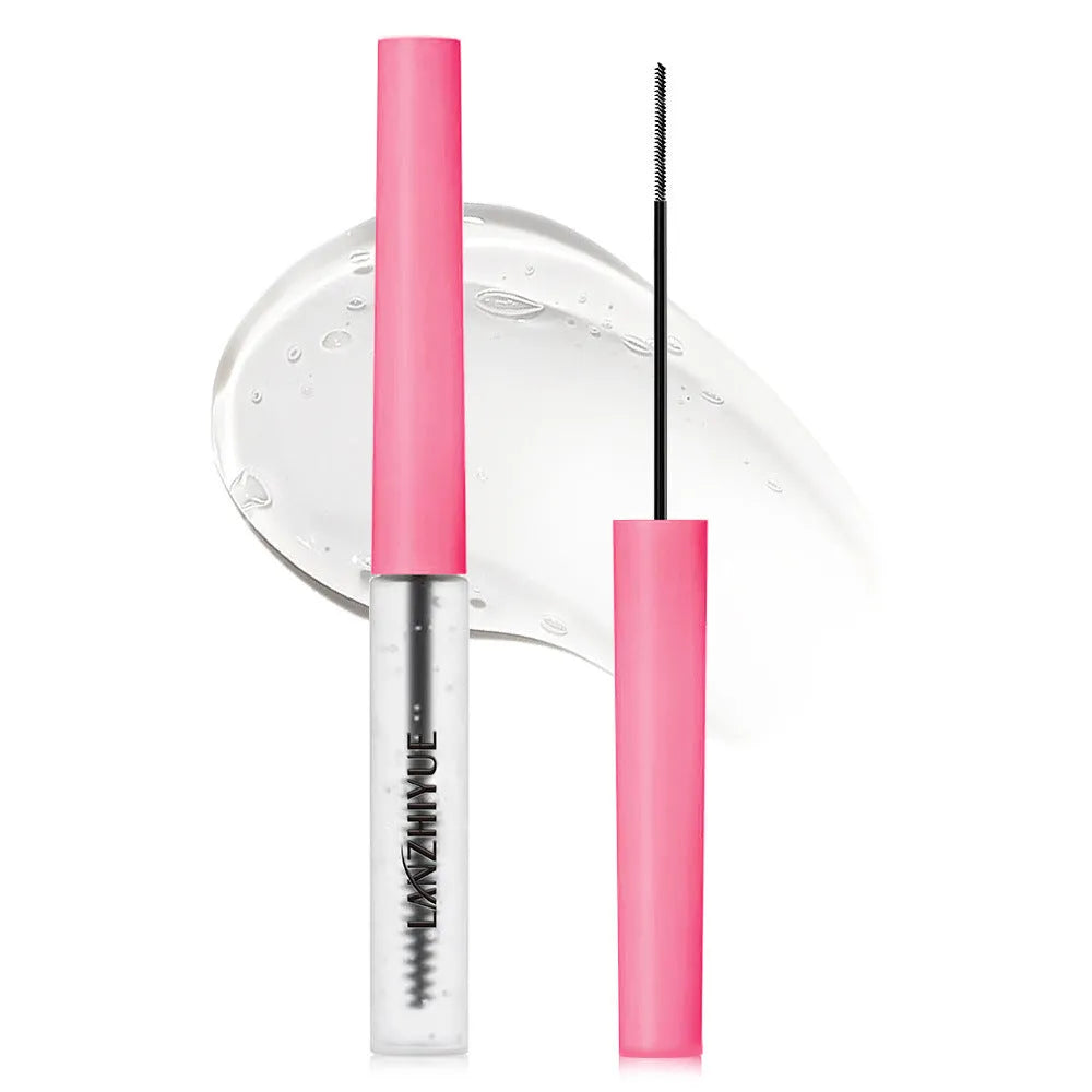White eyelash growth liquid serum in standard packaging for lash repair and thickening