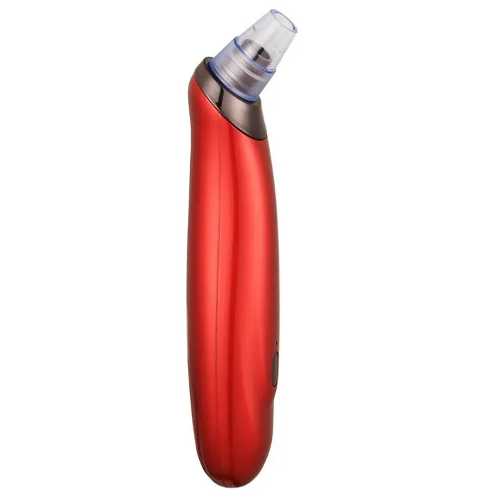 Electric blackhead remover device with multiple nozzle attachments for facial pore cleaning