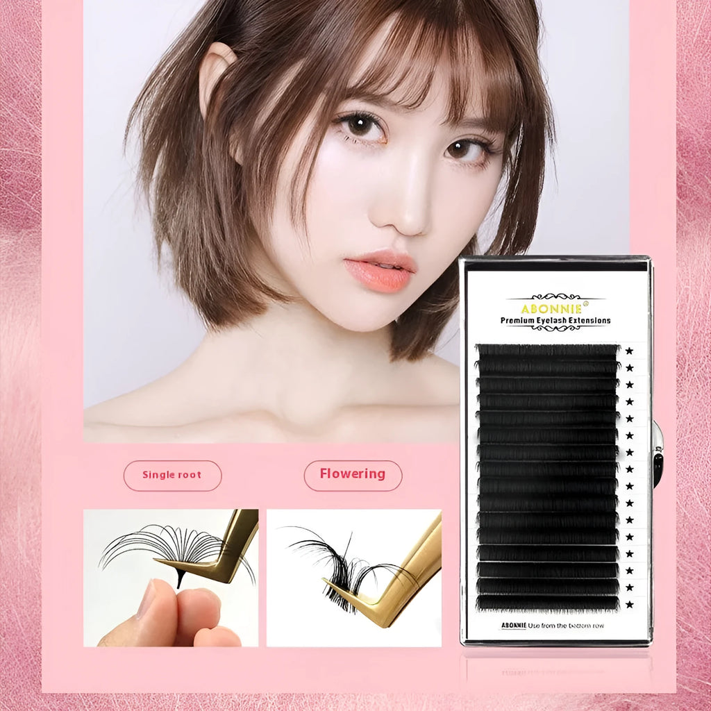 Dense 16-row false eyelashes made from mink hair in a matte round wool style on a clear strip.