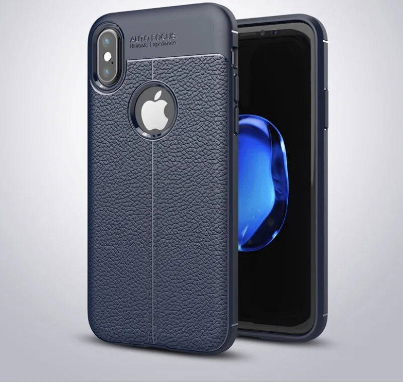 WeFor PU leather and silicone phone case for OnePlus 5, 5T, and 6 with screen protector