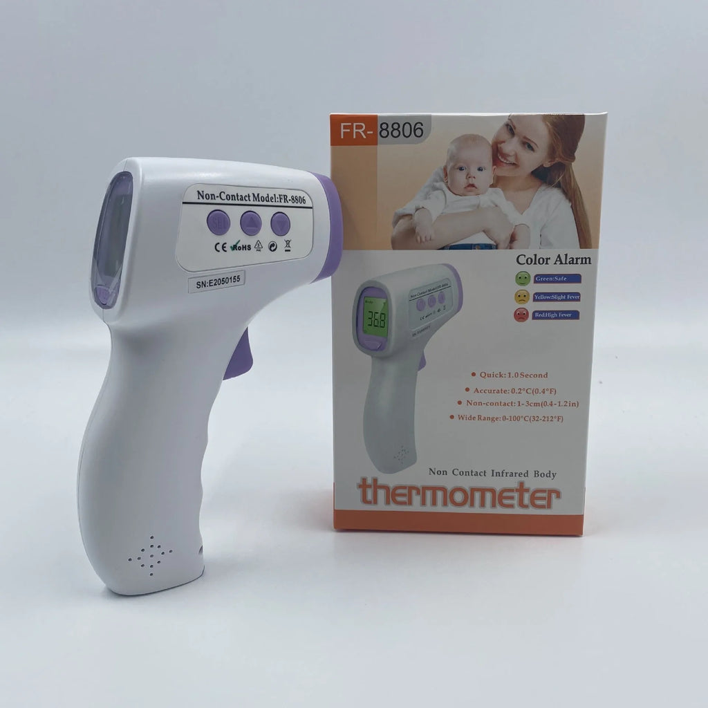 White digital non-contact thermometer for water temperature measurement with electronic display