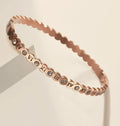 Titanium steel bracelet with Korean style numbers design in gold rose gold or steel colour options