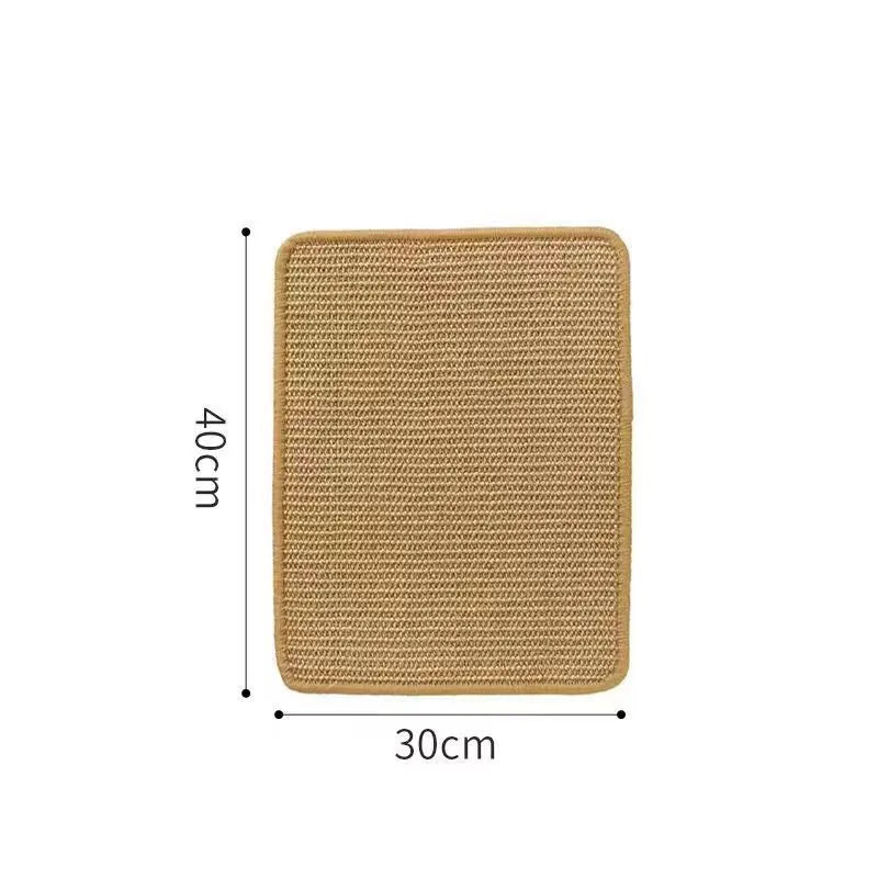 Sisal cat scratch board in rustic style available in small or large size options