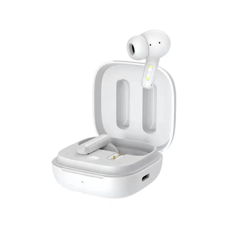 Fashion active noise-reduction Bluetooth earbuds with charging case in black, IPX5 waterproof
