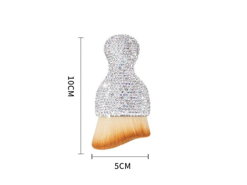 10cm long white PVC car interior cleaning brush for dusting dashboard and vents.