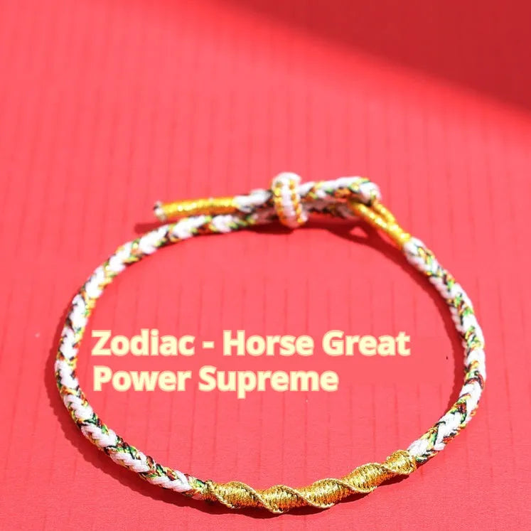 Adjustable eight-strand woven colourful bracelet with flexible wire construction in national tide style
